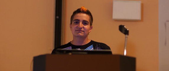 Person at a podium
